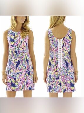 Lilly Pulitzer Cathy Shift Dress – “Indigo Palm Reader” – Size 6